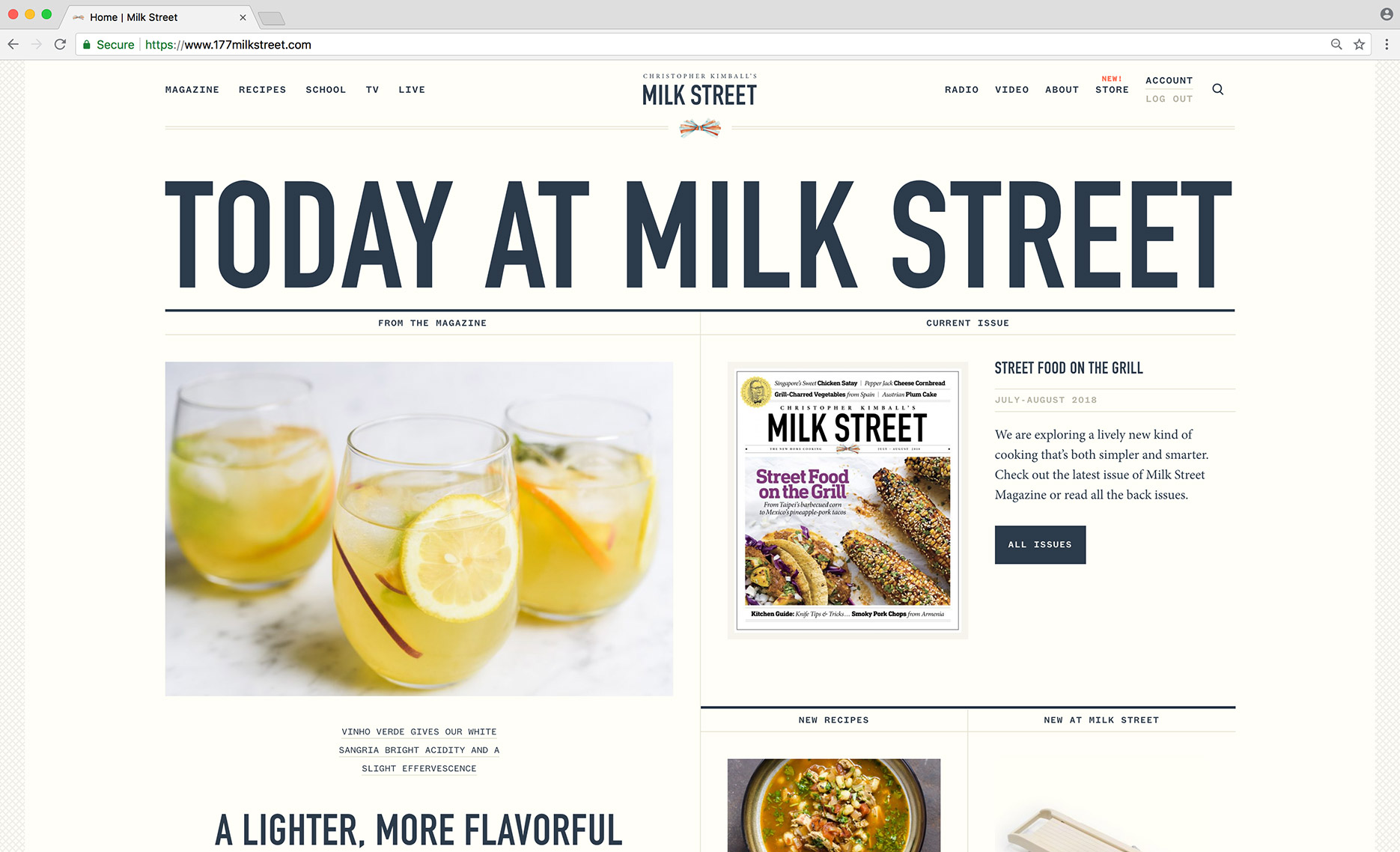 Screenshot of Christopher Kimball’s Milk Street
